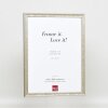 Efecto marco de madera perfil 2070 cristal antirreflejos 29,7x42 cm plata