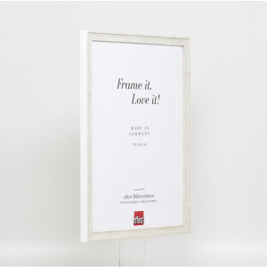 Efecto marco de madera perfil 2070 cristal antirreflectante 29,7x42 cm blanco