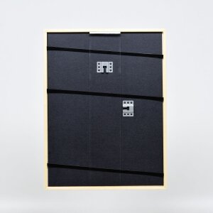Efecto marco de madera maciza perfil 20 negro 29,7x42 cm cristal de museo