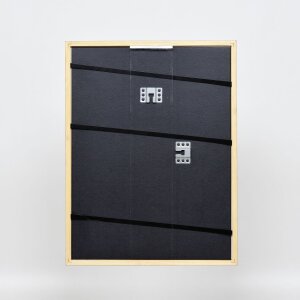 Efecto marco de madera maciza perfil 22 marrón-dorado 29,7x42 cm cristal de museo