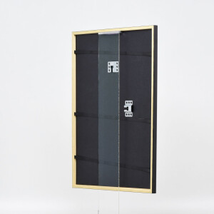 Efecto marco de madera perfil 23 verde 29,7x42 cm cristal de museo