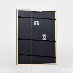 Efecto marco de madera perfil 23 verde 29,7x42 cm cristal de museo