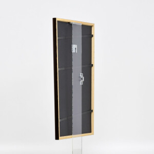 Efecto marco de madera perfil 23 marrón claro 29,7x42 cm cristal de museo