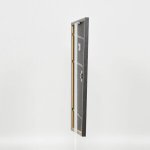 Efecto marco de madera maciza perfil 25 azul 29,7x42 cm cristal de museo