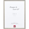 Efecto marco de madera maciza perfil 25 gris 29,7x42 cm cristal de museo