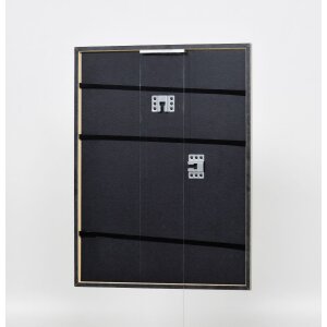 Efecto marco de madera maciza perfil 29 plata 29,7x42 cm cristal de museo