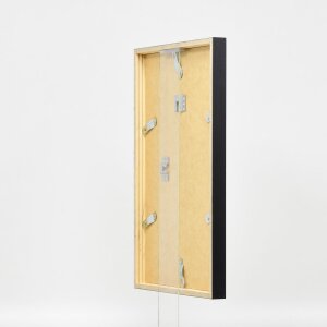 Efecto marco de madera perfil 35 negro 29,7x42 cm cristal de museo