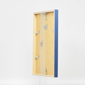 Efecto marco de madera perfil 35 azul 29,7x42 cm cristal de museo