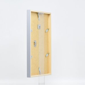 Efecto marco de madera perfil 35 gris claro 29,7x42 cm cristal de museo