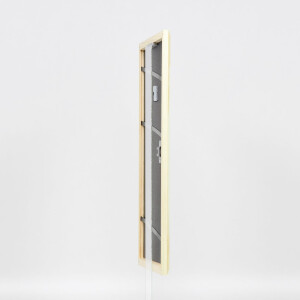 Efecto marco de madera perfil 32 verde 29,7x42 cm cristal de museo