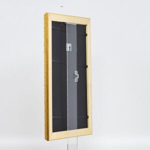 Efecto madera Marco barroco Perfil 37 oro antiguo 29,7x42 cm Vidrio de museo