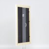 Marco barroco efecto madera perfil 37 blanco 29,7x42 cm cristal museo