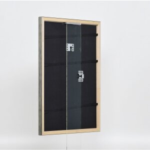 Marco efecto madera perfil 2070 cristal museo 29,7x42 cm plata