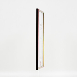 Efecto Marco de madera Perfil 23 rojo 30x30 cm cristal transparente