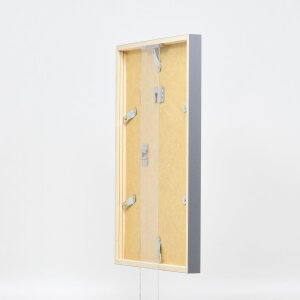 Efecto marco de madera perfil 35 antracita 30x30 cm cristal antirreflectante