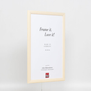 Efecto marco de madera perfil 89 blanco 30x30 cm cristal acrílico