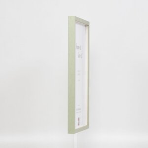 Efecto marco de madera perfil 35 verde 30x30 cm cristal normal + separador