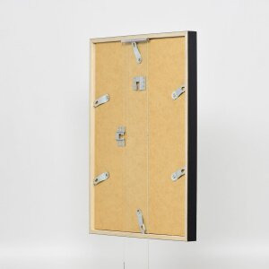 Efecto marco de madera perfil 35 negro 30x30 cm cristal normal + separador
