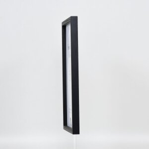 Efecto marco de madera perfil 35 negro 30x30 cm cristal normal + separador