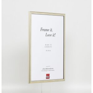 Efecto Marco de madera maciza Perfil 29 plata 30x30 cm Vidrio de museo