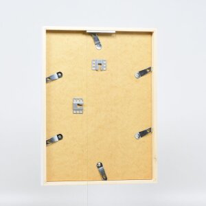 Efecto marco de madera perfil 35 blanco 30x30 cm cristal de museo