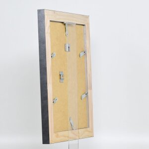 Efecto marco de madera maciza perfil 28 plata 30x30 cm cristal de museo