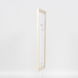 Efecto marco de madera perfil 38 blanco 30x40 cm cristal normal