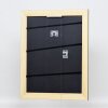 Efecto Marco de madera maciza Perfil 30 negro 30x40 cm Vidrio de museo
