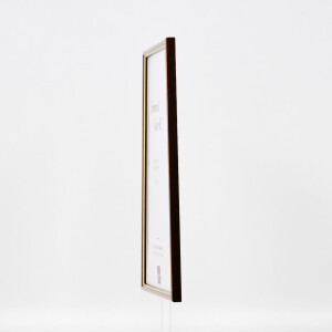 Efecto marco de madera perfil 23 marrón claro 30x45 cm cristal transparente