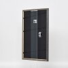 Efecto marco de madera maciza perfil 25 gris 30x45 cm cristal transparente