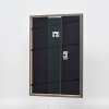 Efecto marco de madera maciza perfil 25 gris 30x45 cm cristal transparente