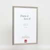 Efecto marco de madera maciza perfil 25 gris 30x45 cm cristal transparente