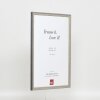 Efecto marco de madera maciza perfil 25 gris 30x45 cm cristal transparente