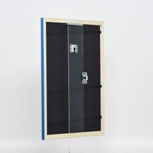 Efecto Marco de madera Perfil 89 azul 30x45 cm Cristal normal