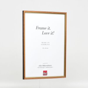 Efecto marco de madera perfil 23 marrón claro 30x45 cm cristal antirreflejos