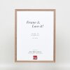 Efecto marco de madera maciza perfil 25 nuez marrón 30x45 cm cristal acrílico