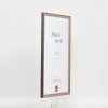 Efecto marco de madera maciza perfil 25 nuez marrón 30x45 cm cristal acrílico
