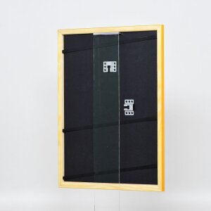 Efecto marco de madera perfil 89 marrón claro 30x45 cm cristal acrílico