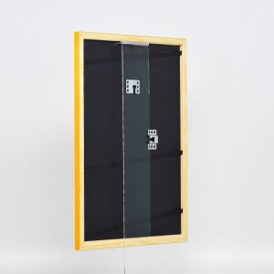Efecto marco de madera perfil 89 marrón claro 30x45 cm cristal acrílico