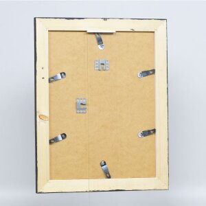 Portarretratos efecto madera maciza 2240 negro 30x45 cm cristal antirreflejos
