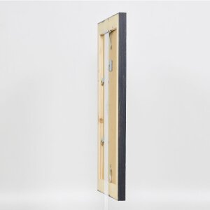 Portarretratos efecto madera maciza 2240 negro 30x45 cm cristal antirreflejos