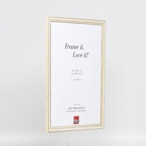 Efecto Marco de madera Perfil 38 blanco 30x45 cm Vidrio de museo