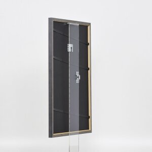 Efecto marco de madera maciza perfil 25 amarillo 30x45 cm cristal de museo