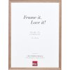 Efecto marco de madera maciza perfil 25 nuez marrón 30x45 cm cristal de museo