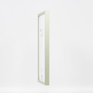 Efecto marco de madera perfil 35 verde 30x45 cm cristal de museo