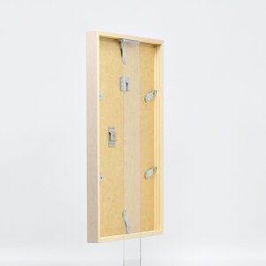 Efecto marco de madera perfil 35 marrón claro 30x45 cm cristal de museo