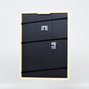 Efecto marco de madera perfil 32 blanco 30x45 cm cristal de museo