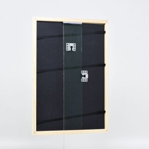 Efecto marco de madera perfil 32 blanco 30x45 cm cristal de museo