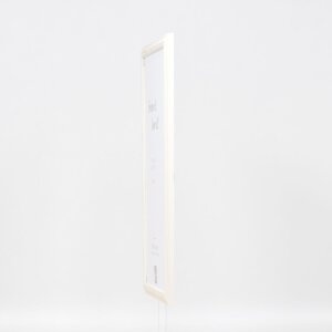 Efecto marco de madera perfil 32 blanco 30x45 cm cristal de museo