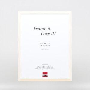 Efecto marco de madera perfil 32 blanco 30x45 cm cristal de museo
